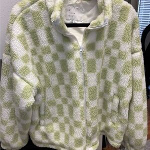 A New Day Plaid Jacket in Green and Cream